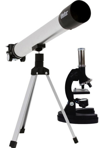 Kit Telescópio Microscópio + Acessórios Vivtelmic20 Vivitar