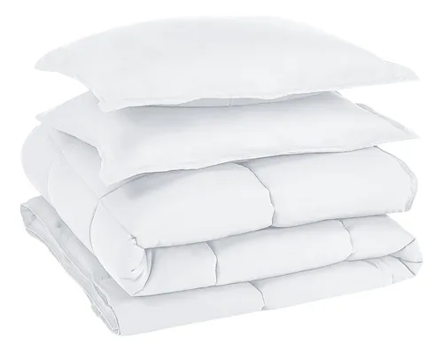 Pack Cobertor Lujo 1,5 Plazas Blanco + Set Sabana 3angeli