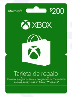 Tarjeta De Xbox 200