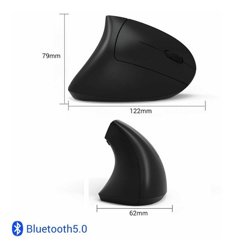 Mouse Vertical Inalámbrico Bluetooth Ergonómico, No Recargab
