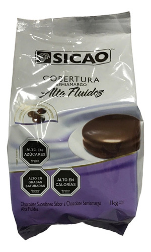 Cobertura Chocolate Sicao Semi Amargo Alta Fluidez 1kg