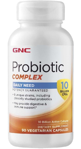 Complejo Probiótico 10 Billion Gnc 90 Capsulas