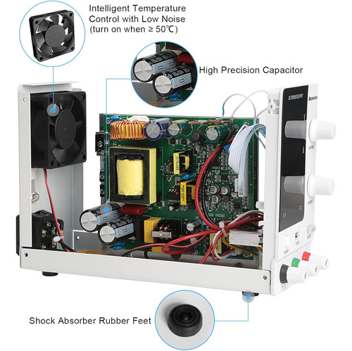 Ikococater Fuente De Alimentación Cc Variable 30v 10a Con In