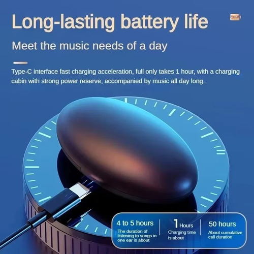 Fone De Ouvido Sem Fio Invisible Sleep Tws Bluetooth 5.3 Fon