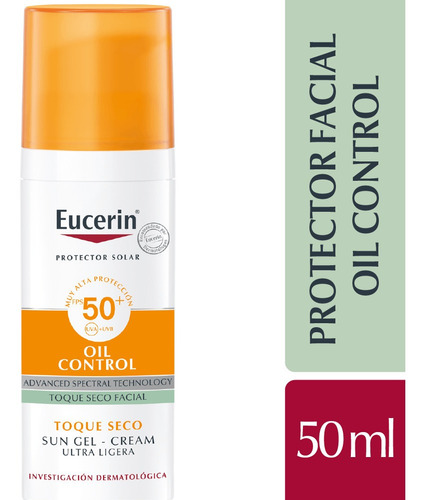 Eucerin Protector Solar Gel Creme Oil Control 50+ Toque Seco