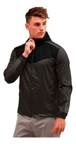 Campera Rompevientos Ultraliviana Combinada Hombre Importada