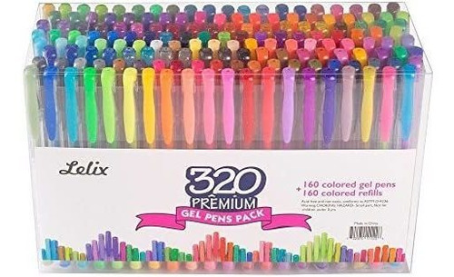 Juego De Bolígrafos De Gel De 320 Colores, 160 Bolígr...