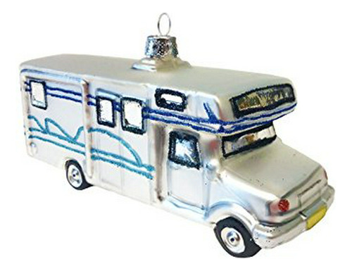 Clase C Autocaravana Vidrio Árbol De Navidad Ornamento