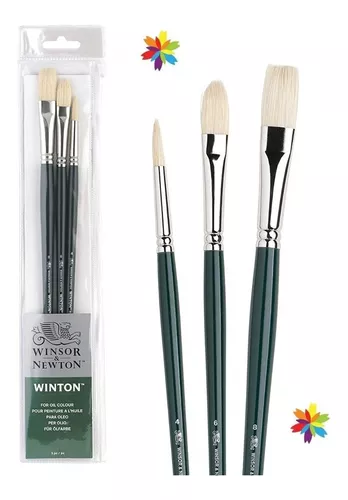 Set 3 Pincel Winton Winsor Profesional Oleo Pinceles