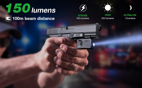 Linterna Sl-1 Pistola Glock 17 19 + Canana Interna Holster