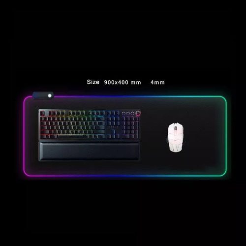 Mousepad Con Luz Led Rgb En 8 Modos Antiderrapante 90*40cm