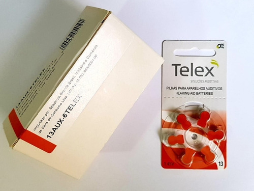 Pilha 13 Telex Pr48 Aparelho Auditivo(10 Cartelas 60pilhas)