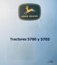 Comprar Manual De Uso Y Mantenimiento Tractor John Deere 5705 5700