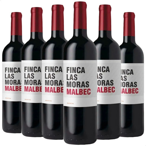 Vino Tinto Finca Las Moras Malbec 01mercado - Pack X6 Unid