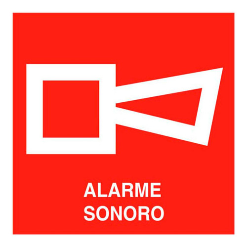 Placa Sinalizacao 20x20 Alarme Sonoro - Kit C/5 Cartelas