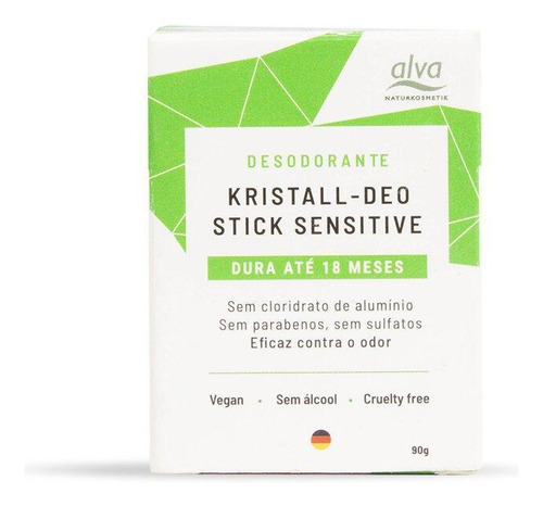 Desodorante Stone Kristall Sensitive 90g Refil Alva