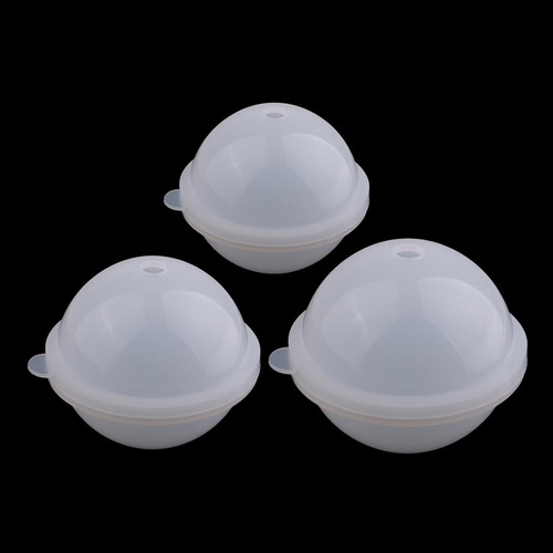 Molde De Bola De Esfera Diy De Silicona De 3 Piezas Para