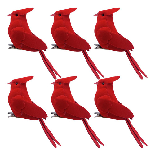 Lwingflyer Ave Clip Cardenal Rojo Para Decoracion Arbol 6