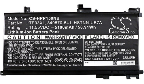 Reemplazo Para Hp Pavilion 15 Omen Te03xl 15-ax033tx Hstnnub