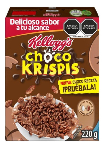 4 Pzas Cereal Kellogg's Choco Krispis Sabor Chocolate 220 G