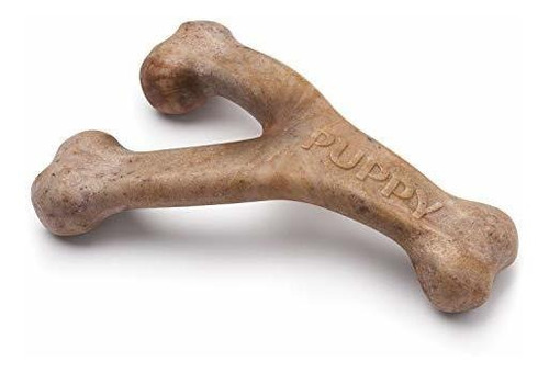 Juguete Mordedor Perro Benebone Puppy Wishbone, Bacon Real,