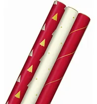 Comprar Hallmark Papel De Regalo Minimalista De Navidad Con Líneas