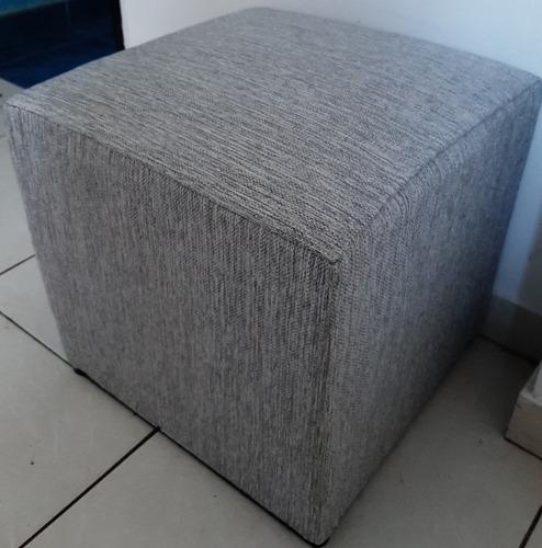 Imagen 2 de 10 de Puff Cubo Chenille De 1ra Comodos Economico Varios Colores