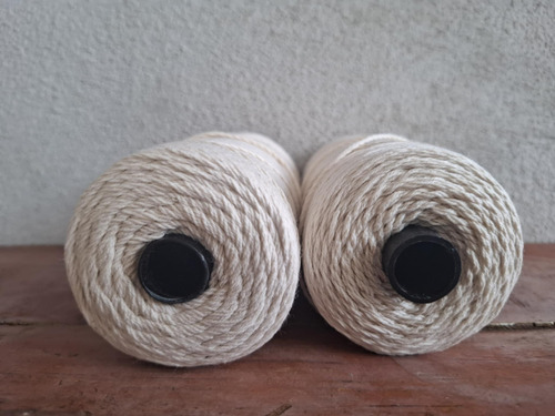 Hilo Algodon Para Tejer Hamaca Artesania Calibre 9 2 Piezas Natural