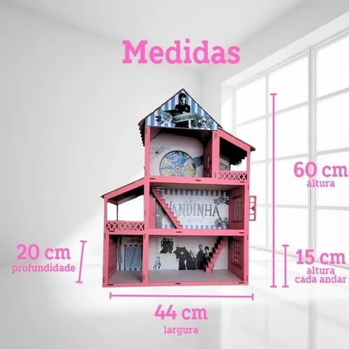 Casa Da Barbie Mansão Dos Sonhos Grande Com Móveis 1,20m