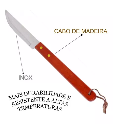 Jogo de Facas Inox Cerâmico Gourmet Premium Cozinha Rosa - Losanshop