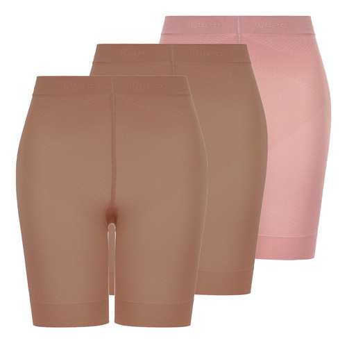 Kit Com 3 Shorts Feminino Modelador Up Line Loba 5690-003 Co