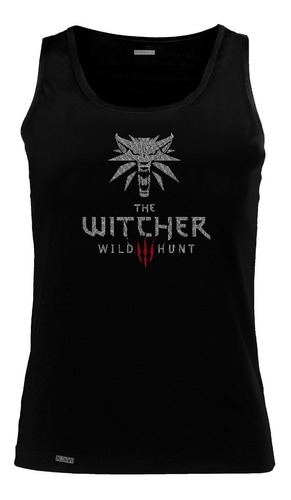 Camiseta Esqueleto The Witcher Logo Serie Hombre Sbo 
