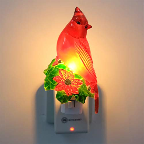 Luz Nocturna Enchufe Ldnacele De Pájaros Rojos, Rotaci...