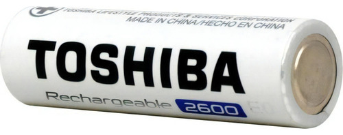 Pilha Recarregavel Aa 1,2v 2600mah Tnh6gae Toshiba - Com 4