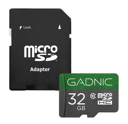 Tarjeta De Memoria Micro SDHC GADNIC 32gb Clase 10 Con Adaptador