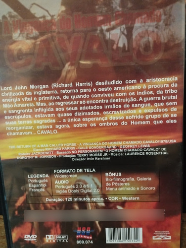 Dvd - A Vingança Do Homem Chamado Cavalo