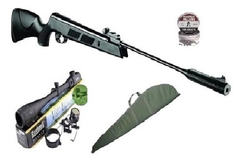 Rifle Nitropiston + Mira 24x50 Funda Poston / Hiking Outdoor