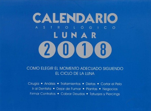 Libro - Calendario Astrológico Lunar 2018 