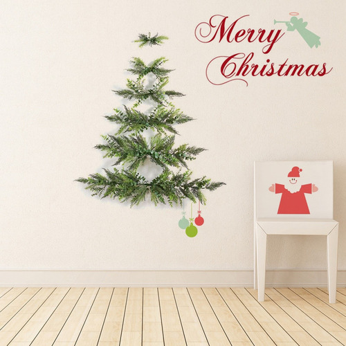 Mini Árbol De Navidad Colgante De Pared De Tela Decoración18