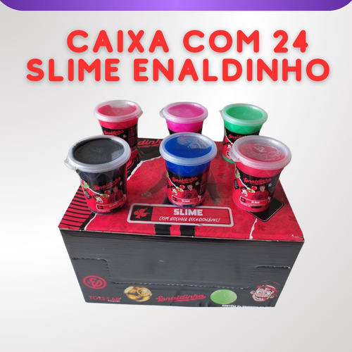 Slime Caixa 24un Gelástica Enaldinho Brinquedo Massinha Cor Variadas