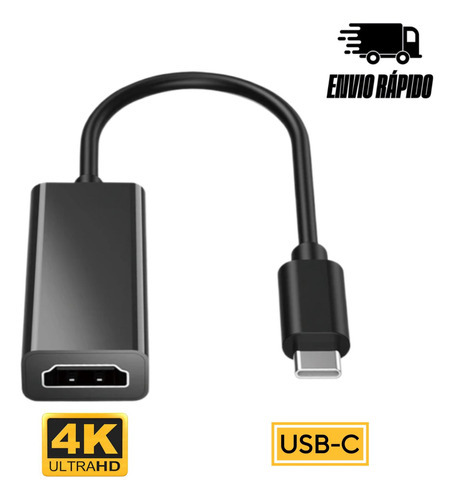 Cabo Adaptador Usb Tipo-c Hd Vídeo Fêmea 4k