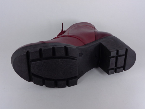 Botines Mujer Plataforma Botas Color Vino Talla 37-38