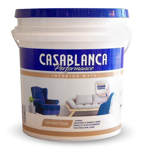 Latex Casablanca Interior Blanco 10 Litros Casa Scalise