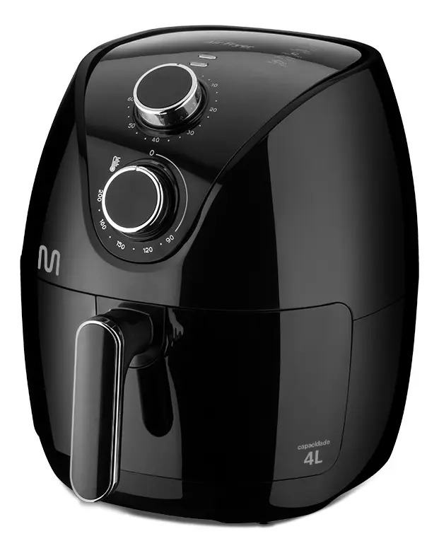 Fritadeira Elétrica Airfryer 4l 1500w Preta Multi Go202 Cor Preto