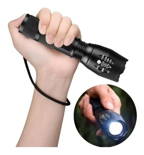 Linterna Táctica Recargable Led T6 Zoom Caza Pesca Camping