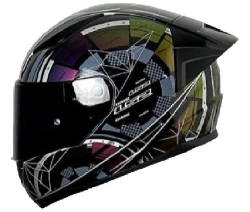 Casco Para Moto  Tech2.0 Camaleon Brillo