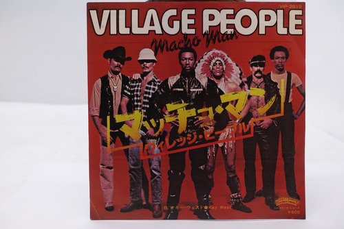 Vinilo 7  Village People Macho Man 1978 Single Ed. Japonesa