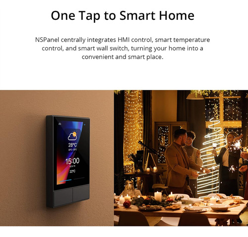 Interruptor Panel Inteligente Sonoff Nspanel Negro 2 Botones