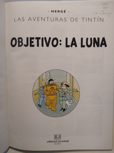 Tintín Objetivo La Luna Hergé Juventud