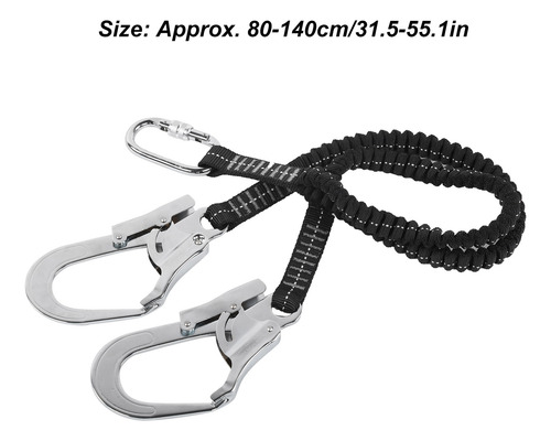 Arnés Seguridad Gancho Doble De 80-140cm Para 25kn Tracción